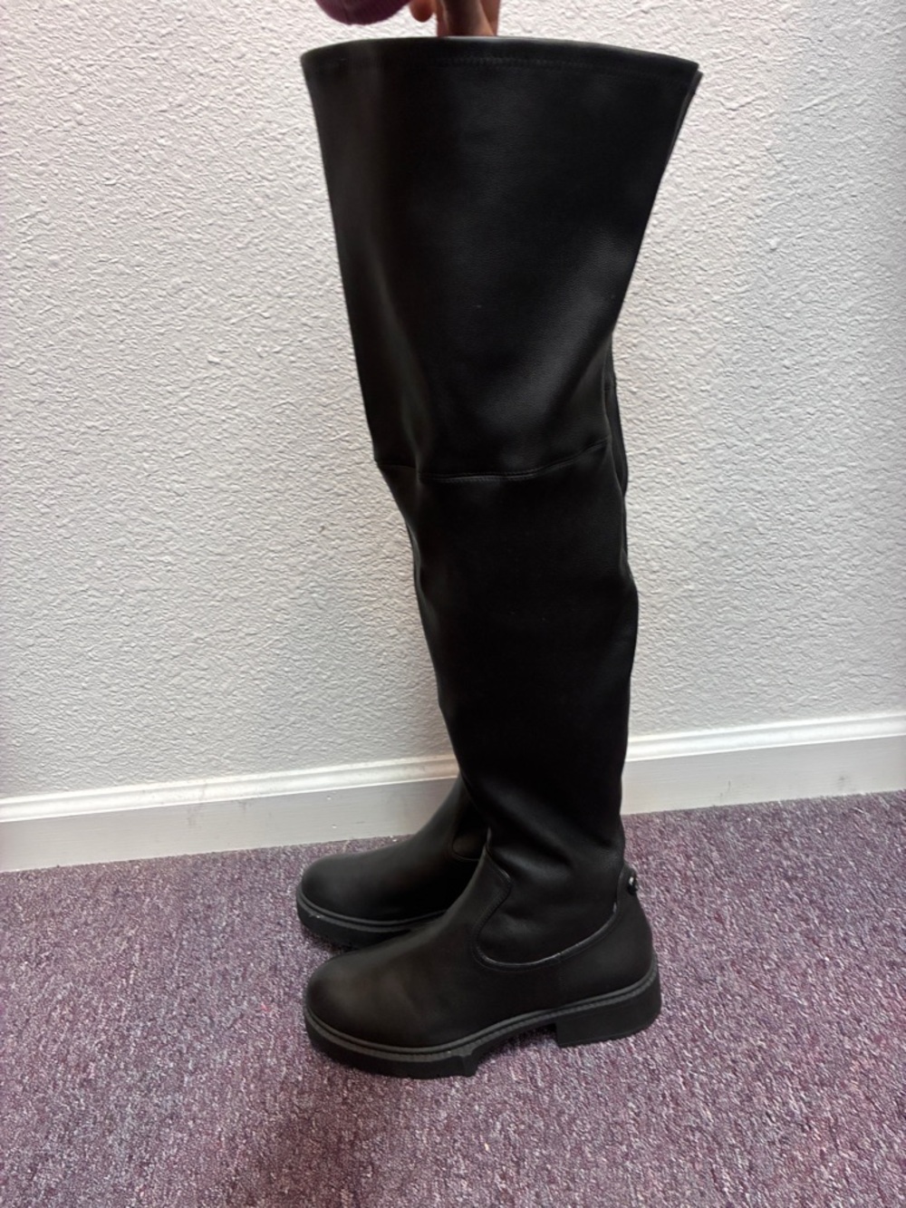 Coach Lisa Black Leather over the Knee-High Boots 9.5 - Picture 3 of 12